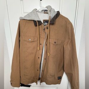 Vans Tan and Gray Hooded Jacket